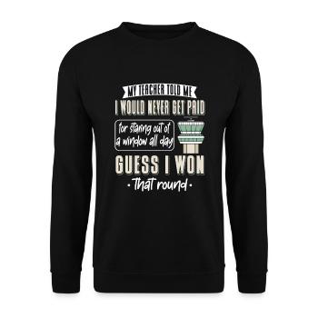 Contrôleur de la circulation aérienne - Sweat-shirt Unisexe - noir - Devant - Alina (178cm) & Michal (187cm)