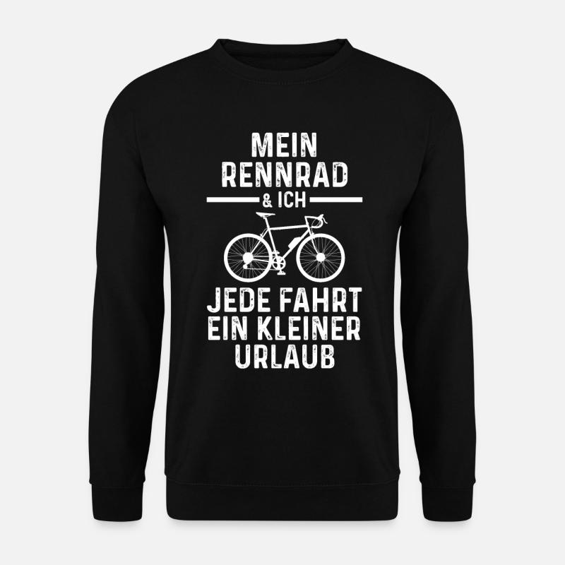 Fahrrad Rennradfahrer Rennrad - Unisex Pullover - Schwarz