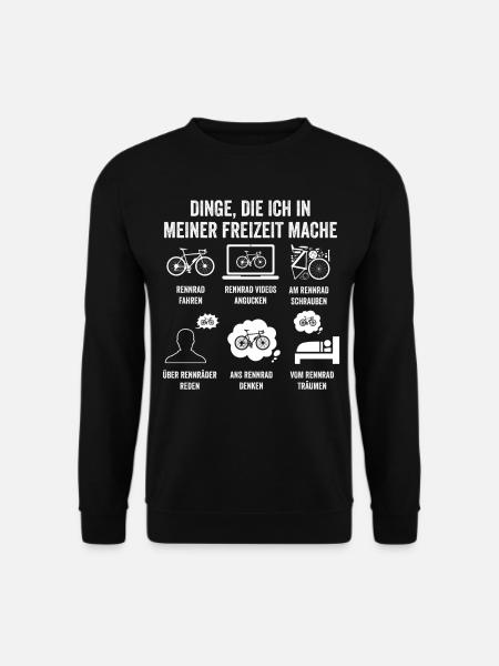 Fahrrad Rennradfahrer Rennrad - Unisex Pullover - Schwarz