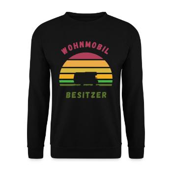 Wohnmobil Wohnmobilbesitzer Camping Camper Idee - Unisex Pullover - Schwarz - Vorne - Alina (178cm) & Michal (187cm)
