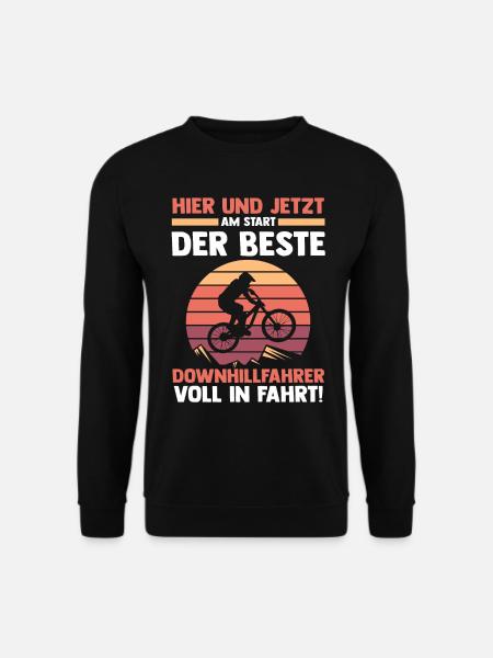 Mountainbike Fahrrad Downhill - Unisex Pullover - Schwarz