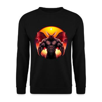 Mothman at sunset - Unisex Sweatshirt - black - Front - Alina (178cm) & Michal (187cm)