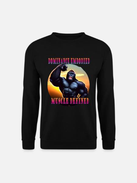 Dominance embodied muscle defined - Unisex Sweatshirt - black