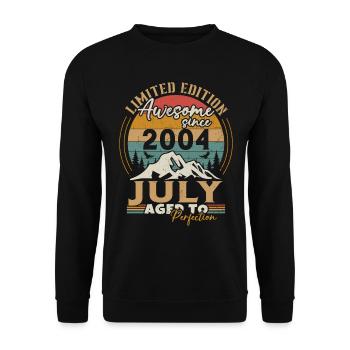 2004 Vintage Retro July 2004 Anniversary - Unisex Sweatshirt - black - Front - Alina (178cm) & Michal (187cm)