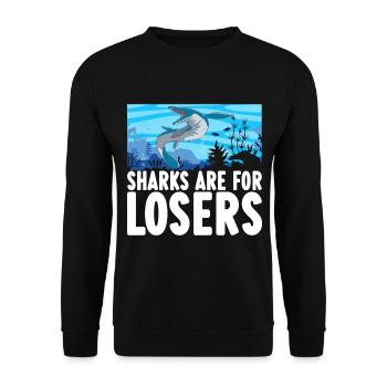 Mosasaurus Dinosaurier - Unisex Pullover - Schwarz - Vorne - Alina (178cm) & Michal (187cm)