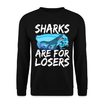 Mosasaurus Dinosaurier - Unisex Pullover - Schwarz - Vorne - Alina (178cm) & Michal (187cm)
