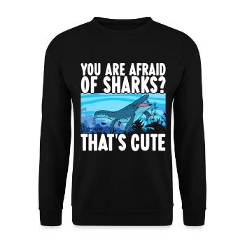 Mosasaurus Dinosaurier - Unisex Pullover - Schwarz - Vorne - Alina (178cm) & Michal (187cm)