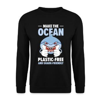 Journée mondiale des animaux Requins Bien-être animal Faune marine - Sweat-shirt Unisexe - noir - Devant - Alina (178cm) & Michal (187cm)