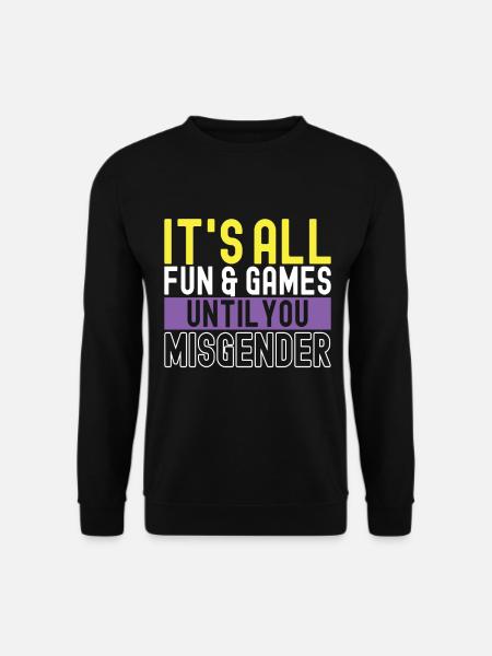 Non Binary Pride Genderqueer - Unisex Pullover - Schwarz