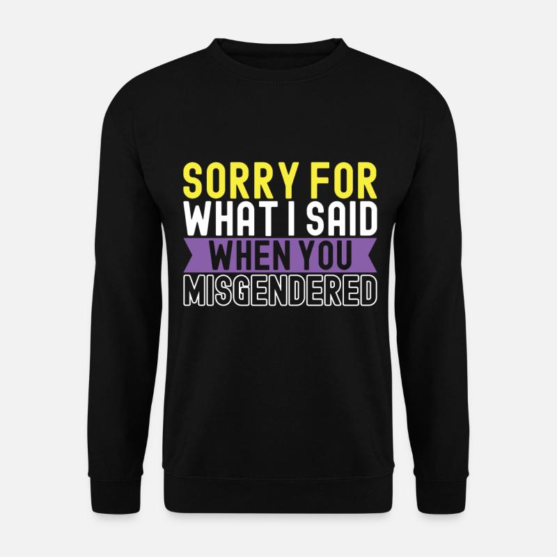 Non Binary Pride Genderqueer - Unisex Pullover - Schwarz