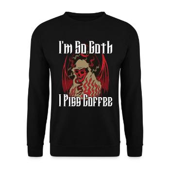 Satan Beelzebub Devil Gothic Pentagram Mystical - Unisex Sweatshirt - black - Front - Alina (178cm) & Michal (187cm)