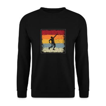 Tennis Rétro - Sweat-shirt Unisexe - noir - Devant - Alina (178cm) & Michal (187cm)