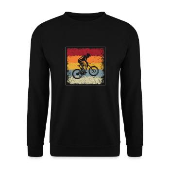 Mountain Bike Retro - Unisex Sweatshirt - black - Front - Alina (178cm) & Michal (187cm)