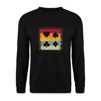 Poker Rétro - Sweat-shirt Unisexe - noir - Devant - Alina (178cm) & Michal (187cm)