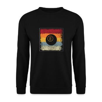 Billiard Retro - Unisex Pullover - Schwarz - Vorne - Alina (178cm) & Michal (187cm)