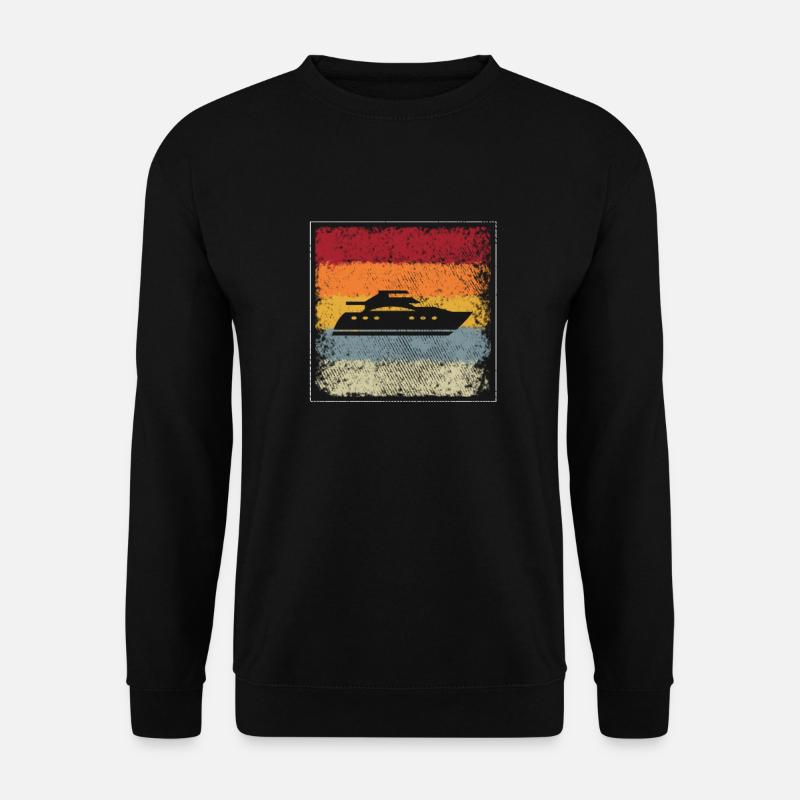 Schiff Retro - Unisex Pullover - Schwarz