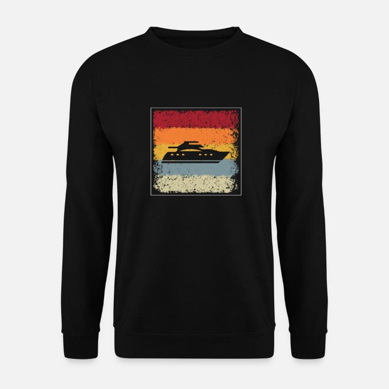 Schiff Retro - Unisex Pullover - Schwarz
