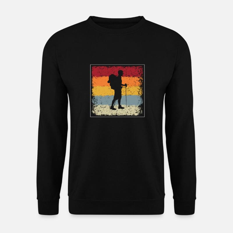 Hiking Retro - Unisex Sweatshirt - black