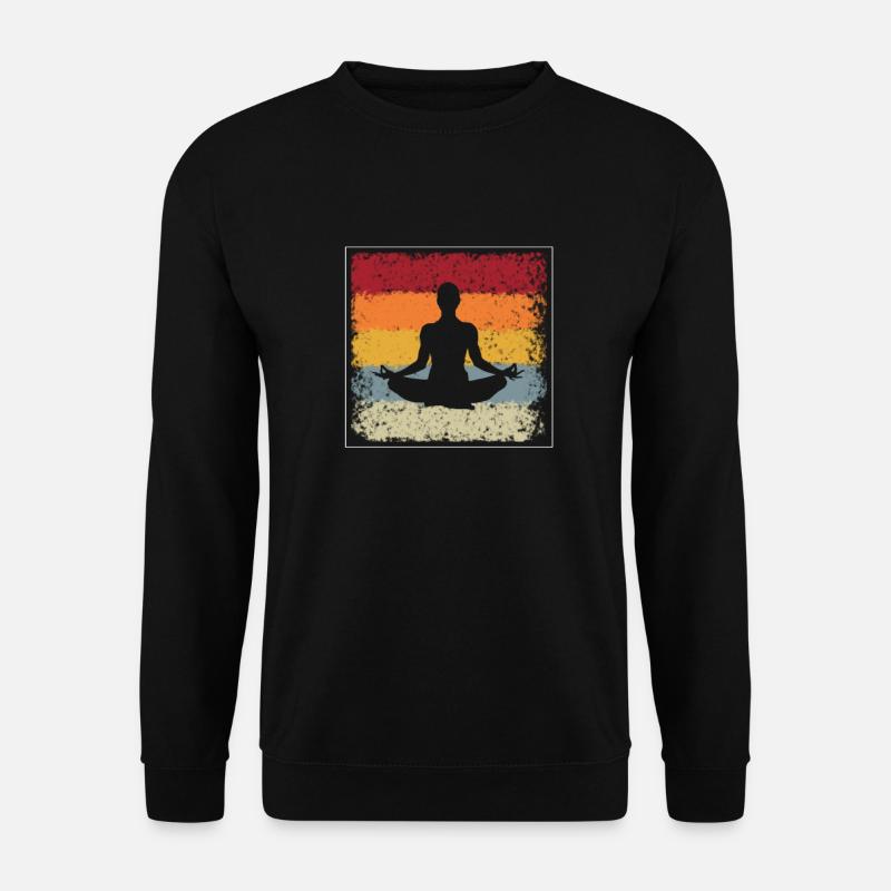 Meditation Retro - Unisex Sweatshirt - black