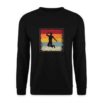 Chanteur Rétro - Sweat-shirt Unisexe - noir - Devant - Alina (178cm) & Michal (187cm)