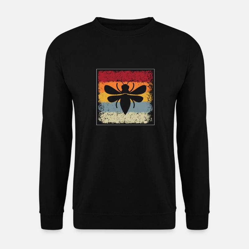 Biene Retro - Unisex Pullover - Schwarz