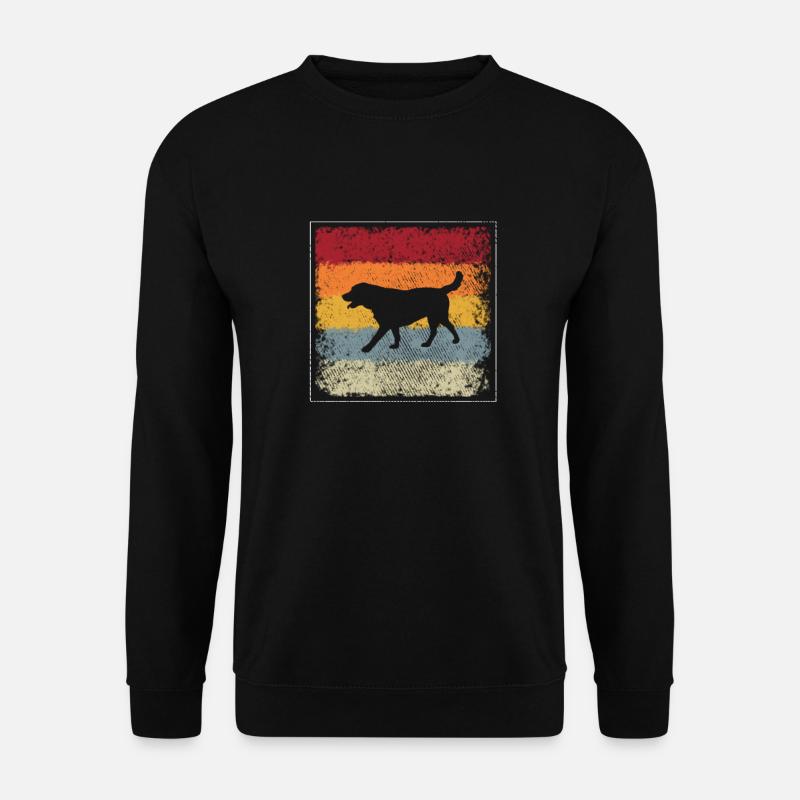 Hund Retro - Unisex Pullover - Schwarz