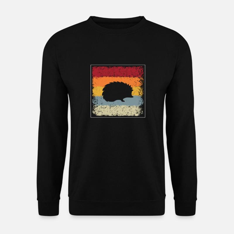 Igel Retro - Unisex Pullover - Schwarz