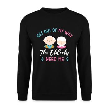 Infirmière soignante Soins infirmiers Soins infirmiers - Sweat-shirt Unisexe - noir - Devant - Alina (178cm) & Michal (187cm)