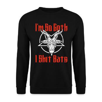 Satan Beelzebub Teufel Gothic Pentagram Mystisch - Unisex Pullover - Schwarz - Vorne - Alina (178cm) & Michal (187cm)