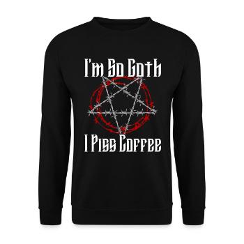 Satan Beelzebub Devil Gothic Pentagram Mystical - Unisex Sweatshirt - black - Front - Alina (178cm) & Michal (187cm)