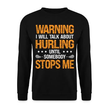 Irisches Hurling-hurling-team Irland Spielt - Unisex Pullover - Schwarz - Vorne - Alina (178cm) & Michal (187cm)
