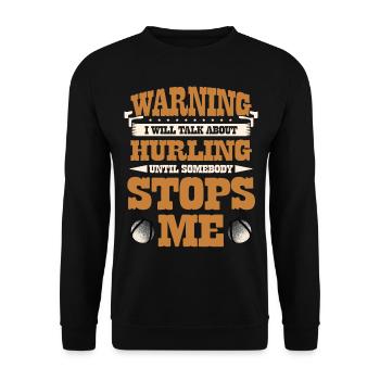 Irisches Hurling-hurling-team Irland Spielt - Unisex Pullover - Schwarz - Vorne - Alina (178cm) & Michal (187cm)