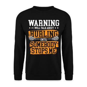 Irisches Hurling-hurling-team Irland Spielt - Unisex Pullover - Schwarz - Vorne - Alina (178cm) & Michal (187cm)