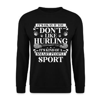 Irisches Hurling-hurling-team Irland Spielt - Unisex Pullover - Schwarz - Vorne - Alina (178cm) & Michal (187cm)