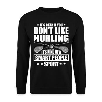 Irisches Hurling-hurling-team Irland Spielt - Unisex Pullover - Schwarz - Vorne - Alina (178cm) & Michal (187cm)