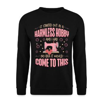 couture, couture, couture, courtepointe, couturière, couture, couture - Sweat-shirt Unisexe - noir - Devant - Alina (178cm) & Michal (187cm)