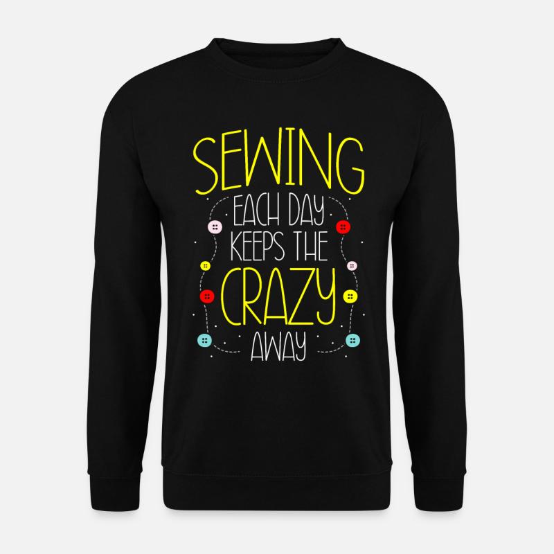 Nähen Kanalisation Steppen Näherin Nähen Nähen - Unisex Pullover - Schwarz
