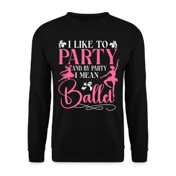 Ballet Dancer Dance Girl Ballerina - Unisex Pullover - Schwarz - Vorne - Alina (178cm) & Michal (187cm)