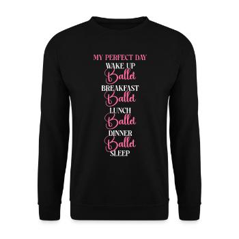 Ballet Dancer Dance Girl Ballerina - Unisex Pullover - Schwarz - Vorne - Alina (178cm) & Michal (187cm)