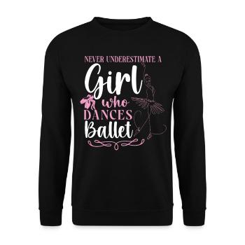 Ballet Danseuse Danse Ballerine - Sweat-shirt Unisexe - noir - Devant - Alina (178cm) & Michal (187cm)