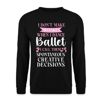 Ballet Danseuse Danse Ballerine - Sweat-shirt Unisexe - noir - Devant - Alina (178cm) & Michal (187cm)