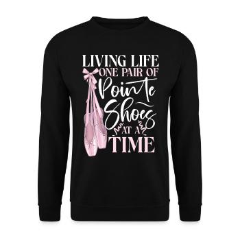 Ballet Danseuse Danse Ballerine - Sweat-shirt Unisexe - noir - Devant - Alina (178cm) & Michal (187cm)