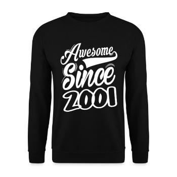 Awesome Since 2001 - Unisex Sweatshirt - black - Front - Alina (178cm) & Michal (187cm)