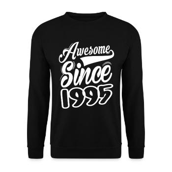 Awesome Since 1995 - Unisex Pullover - Schwarz - Vorne - Alina (178cm) & Michal (187cm)