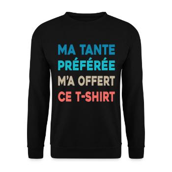 Joyeux Anniversaire à Mon Neveu ou Nièce Cadeau - Sweat-shirt Unisexe - noir - Devant - Alina (178cm) & Michal (187cm)