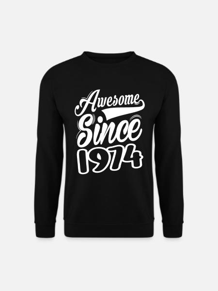 Awesome Since 1974 - Unisex Sweatshirt - black