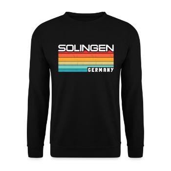 Solingerin Solinger Solingen - Unisex Sweatshirt - black - Front - Alina (178cm) & Michal (187cm)