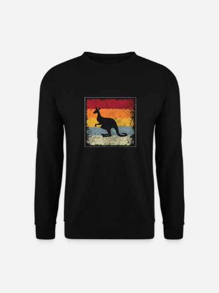 Känguru Retro - Unisex Pullover - Schwarz