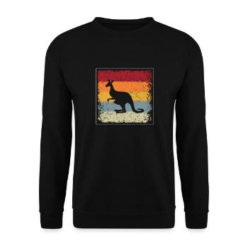 Kangourou Rétro - Sweat-shirt Unisexe - noir - Devant - Alina (178cm) & Michal (187cm)