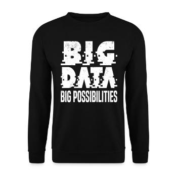 Internet Des Objets IOT Programmeur Admin IT - Sweat-shirt Unisexe - noir - Devant - Alina (178cm) & Michal (187cm)